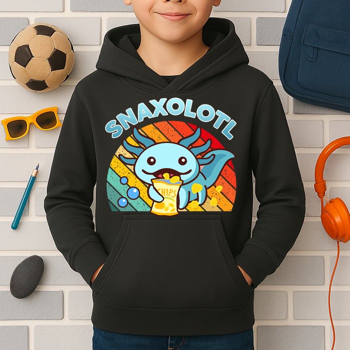 Snaxolotl Cute Axolotl- I Axolotl Questions Funny Kids Hoodie