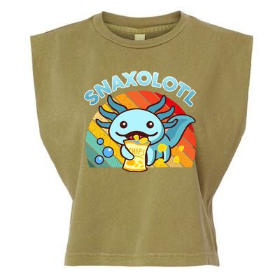 Snaxolotl Cute Axolotl- I Axolotl Questions Funny Garment-Dyed Women's Muscle Tee