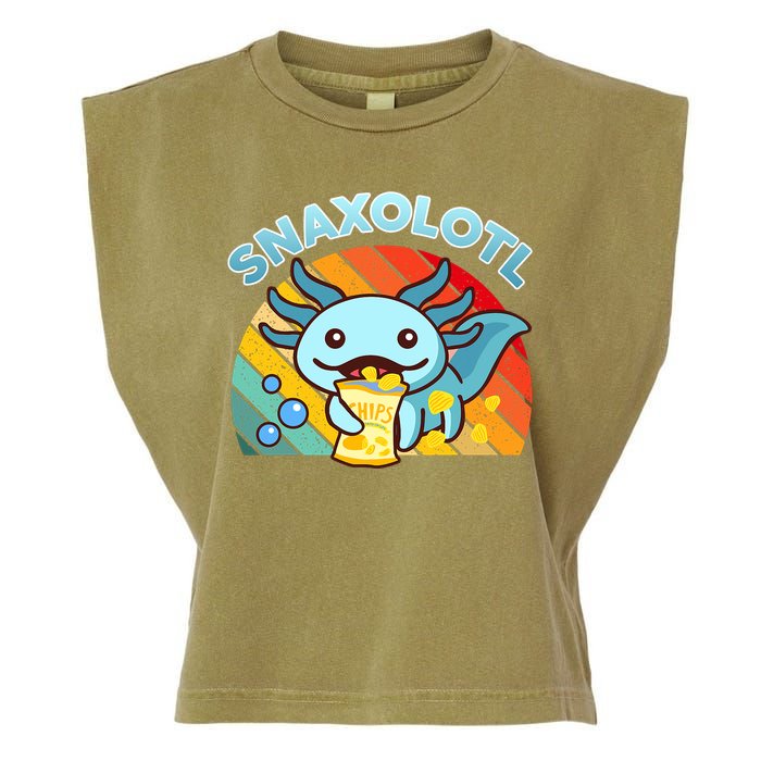 Snaxolotl Cute Axolotl- I Axolotl Questions Funny Garment-Dyed Women's Muscle Tee