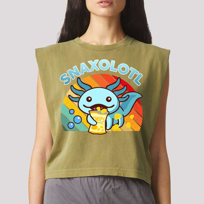 Snaxolotl Cute Axolotl- I Axolotl Questions Funny Garment-Dyed Women's Muscle Tee