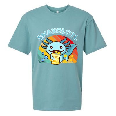 Snaxolotl Cute Axolotl- I Axolotl Questions Funny Sueded Cloud Jersey T-Shirt
