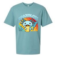 Snaxolotl Cute Axolotl- I Axolotl Questions Funny Sueded Cloud Jersey T-Shirt
