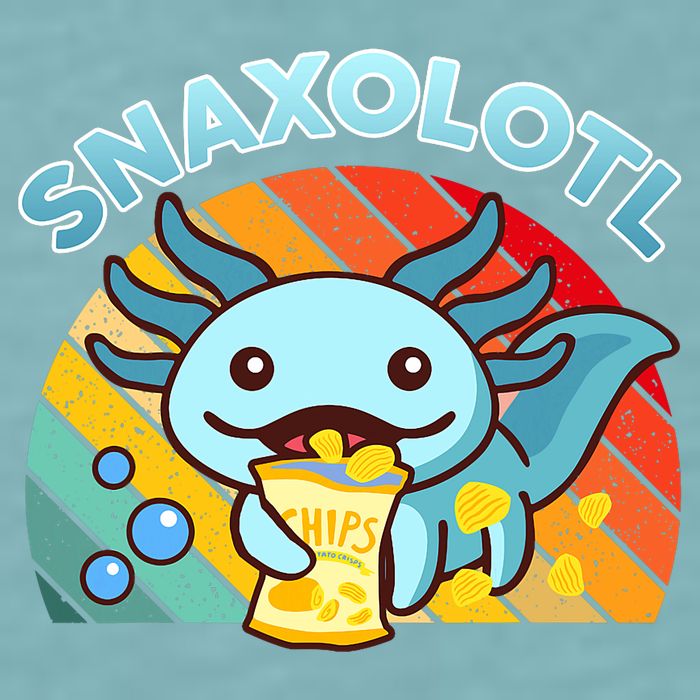 Snaxolotl Cute Axolotl- I Axolotl Questions Funny Sueded Cloud Jersey T-Shirt