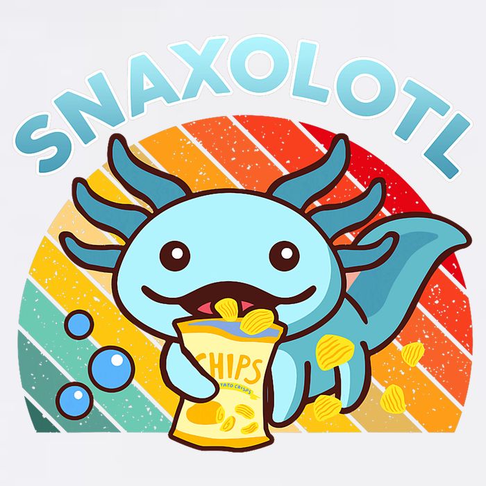 Snaxolotl Cute Axolotl- I Axolotl Questions Funny Garment-Dyed Sweatshirt