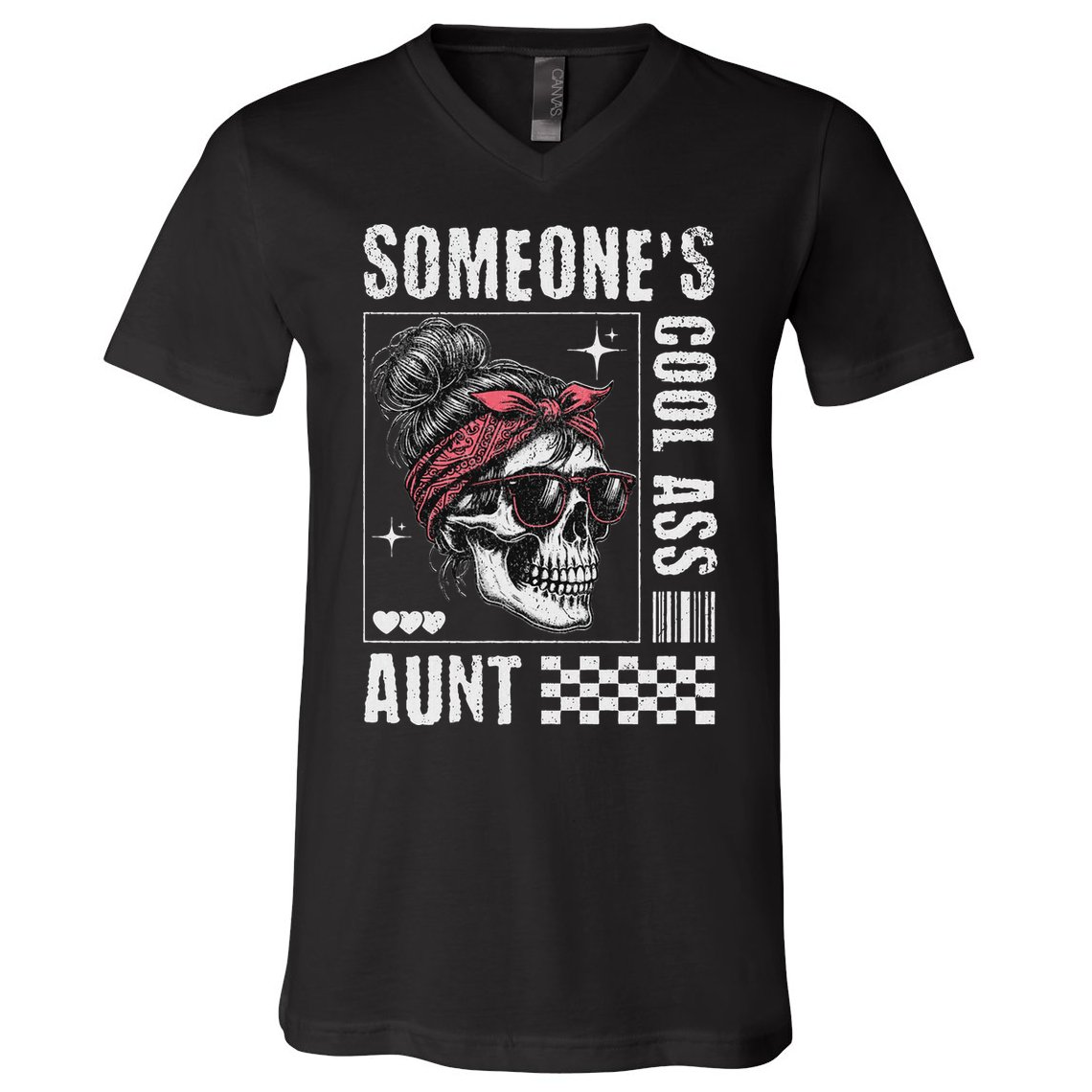 SomeoneS Cool Ass Aunt Funny Skeleton V-Neck T-Shirt