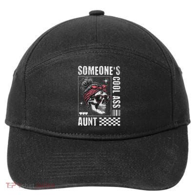 SomeoneS Cool Ass Aunt Funny Skeleton 7-Panel Snapback Hat