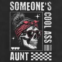 SomeoneS Cool Ass Aunt Funny Skeleton Adult Drive Performance Visor
