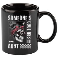 SomeoneS Cool Ass Aunt Funny Skeleton 11oz C Handle Ceramic Mug