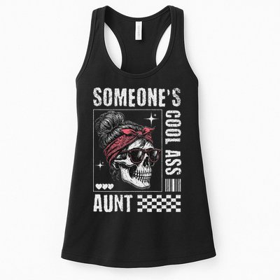 SomeoneS Cool Ass Aunt Funny Skeleton Womens Tank Top