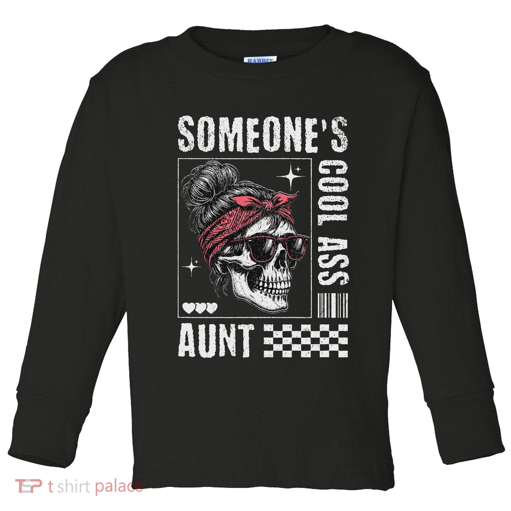 SomeoneS Cool Ass Aunt Funny Skeleton Toddler Long Sleeve Shirt