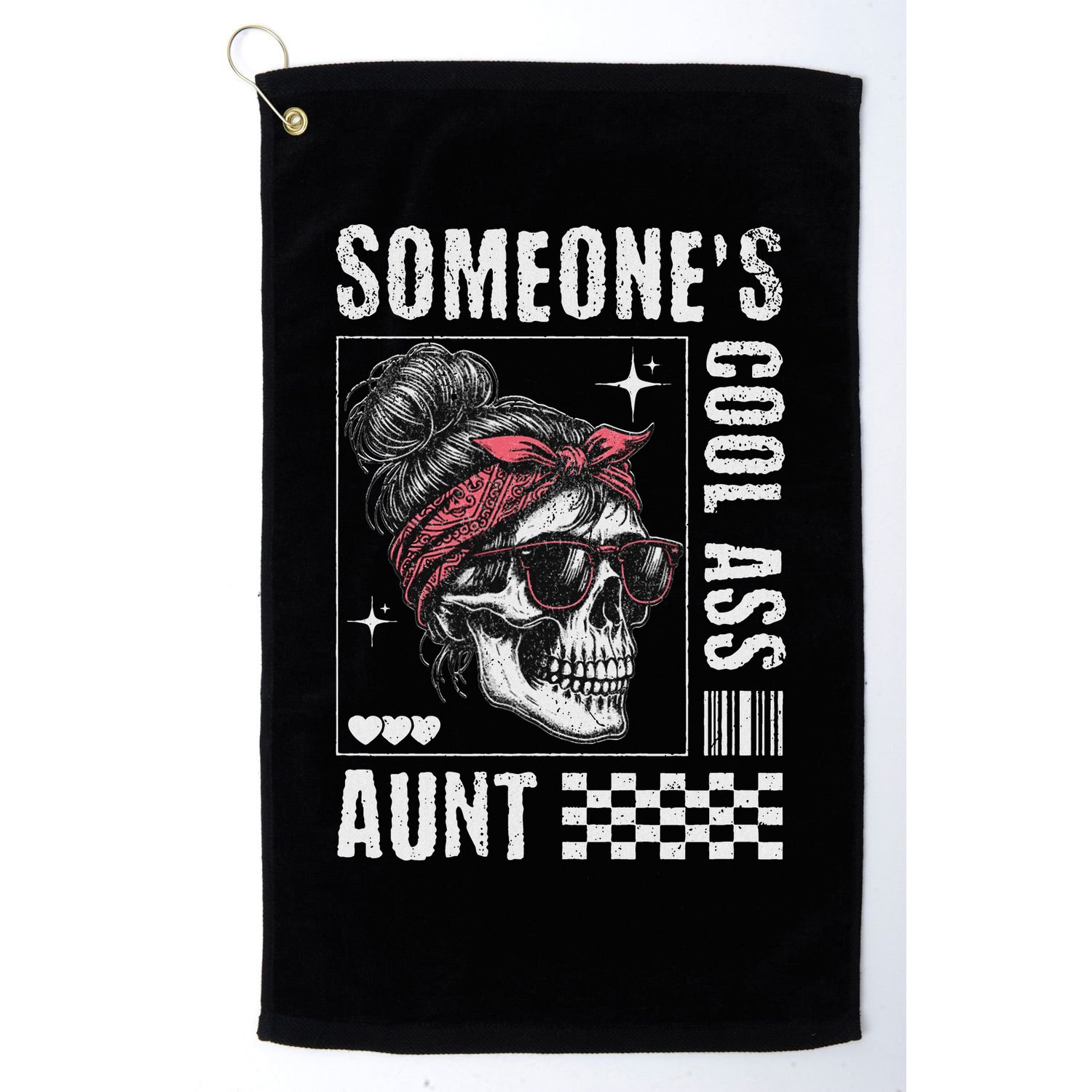 SomeoneS Cool Ass Aunt Funny Skeleton Golf Towel
