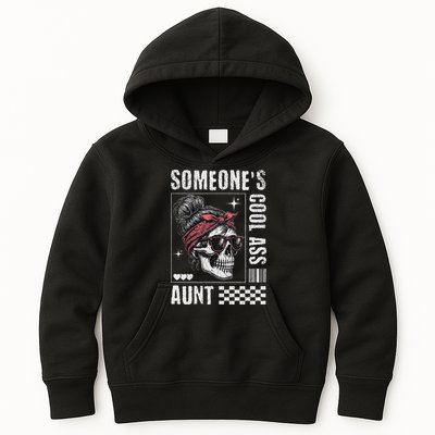 SomeoneS Cool Ass Aunt Funny Skeleton Kids Hoodie