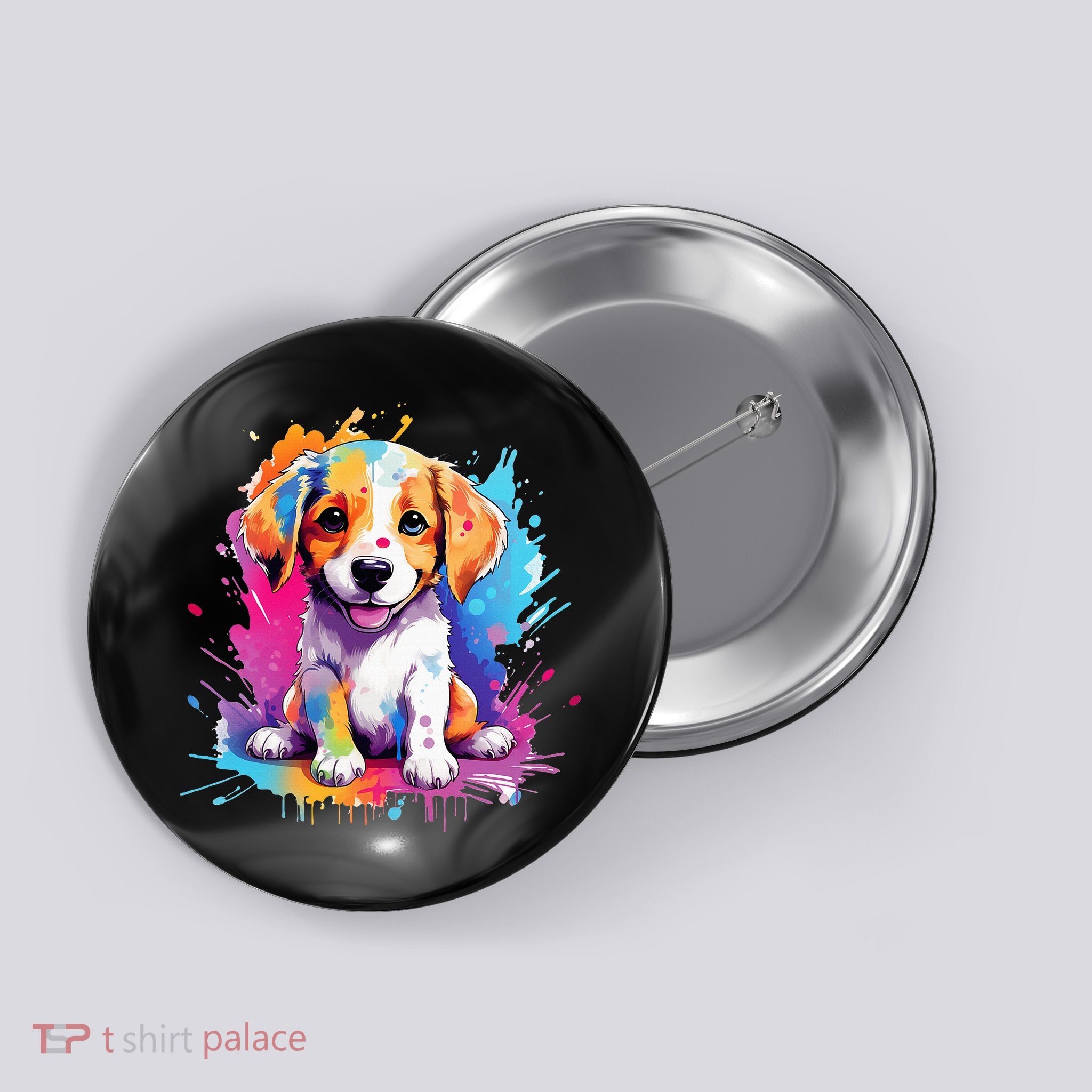 super cute art puppy Button