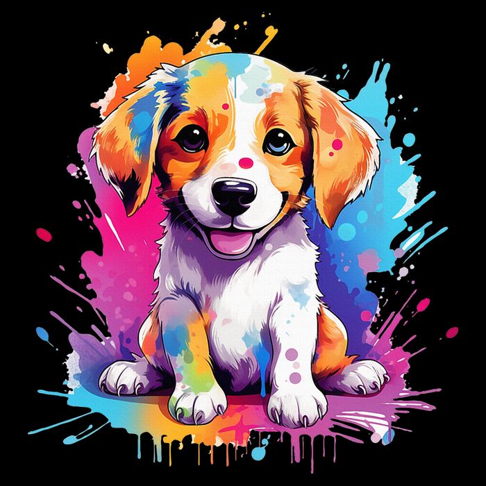 super cute art puppy Button