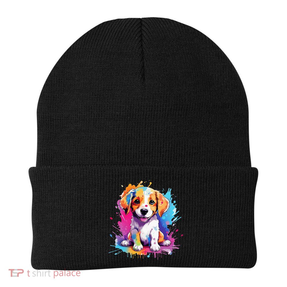 super cute art puppy Beanie