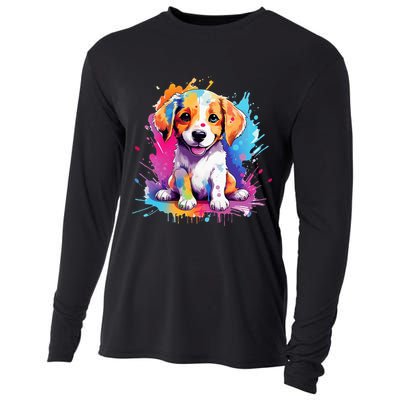 super cute art puppy Cooling Performance Long Sleeve Crew