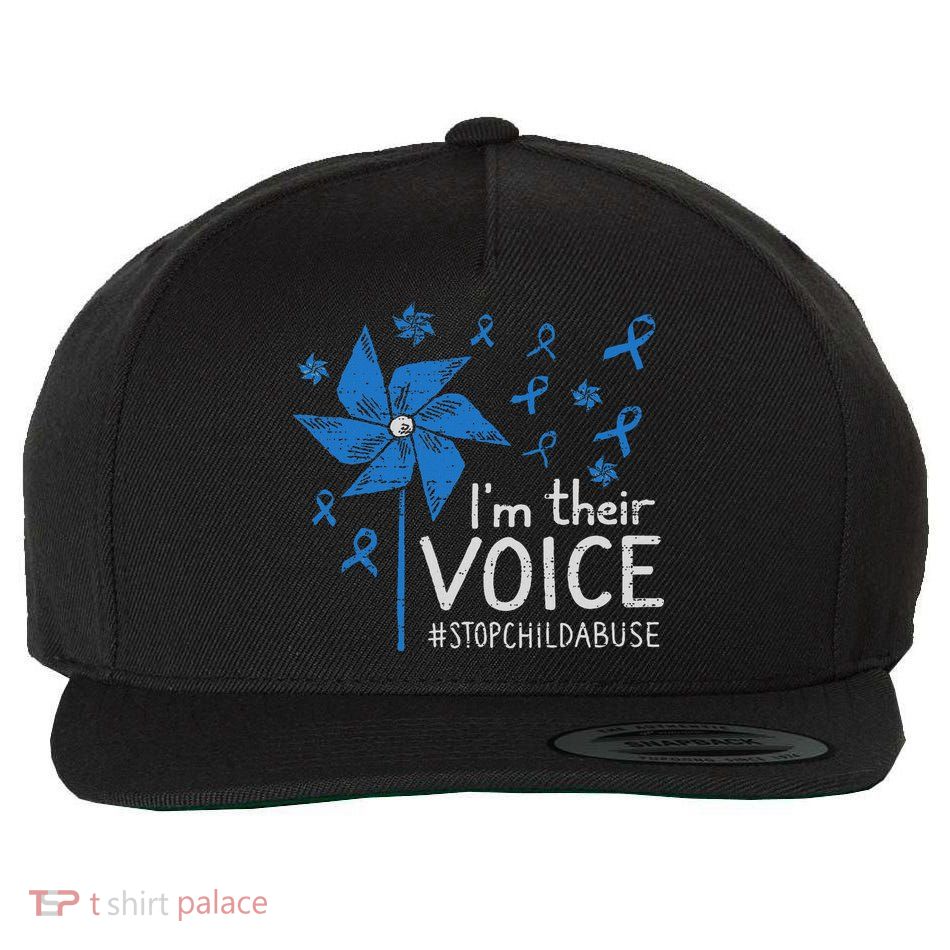 Stop Child Abuse Child Abuse Prevention Awareness Pinwheel Wool Snapback Cap