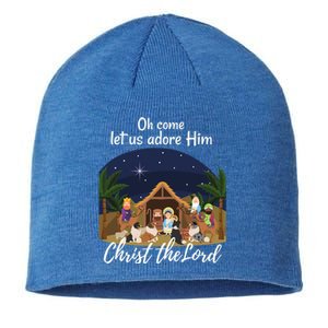 Sheltie Christmas Adorable Nativity With Shelties Gift Sustainable Beanie