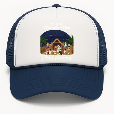 Sheltie Christmas Adorable Nativity With Shelties Gift Trucker Hat