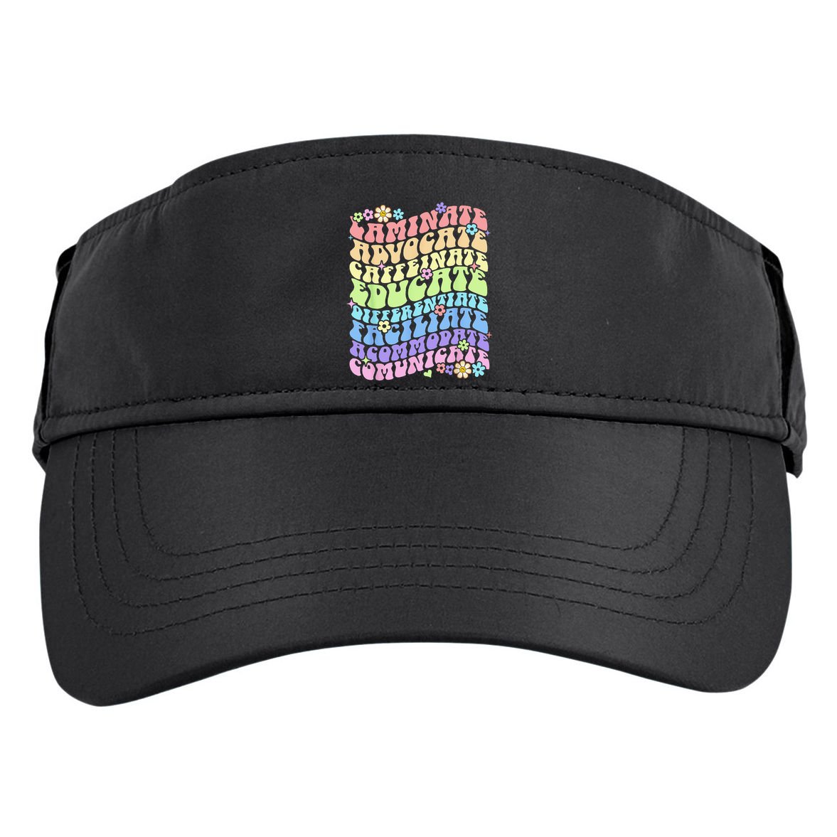 Sped Caffeinate Advocate Laminate Educate Groovy Teacher Adult Drive Performance Visor