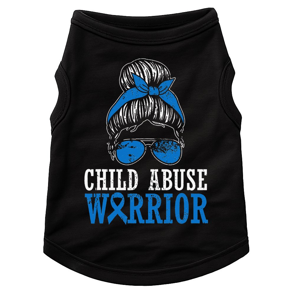 Stop Child Abuse Awareness Support Doggie Tank