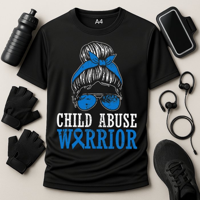 Stop Child Abuse Awareness Support Cooling Performance Crew T-Shirt