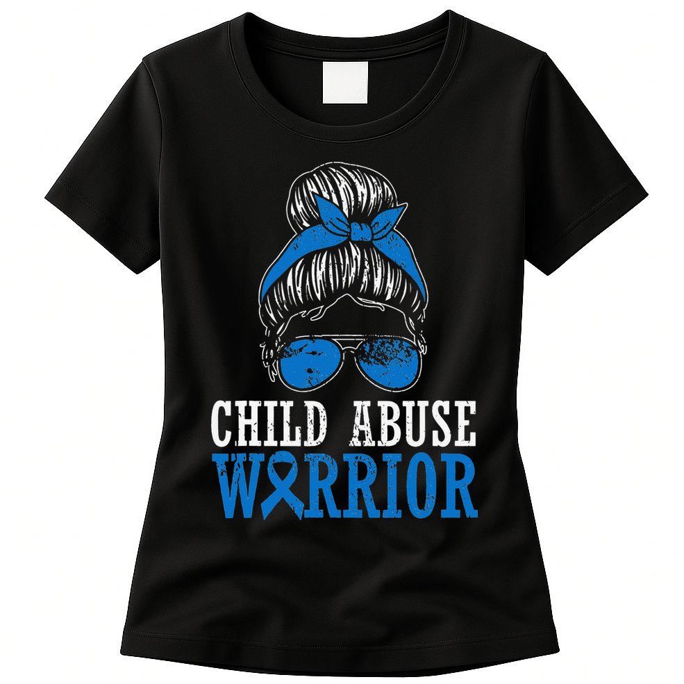 Stop Child Abuse Awareness Support Womens T-Shirt