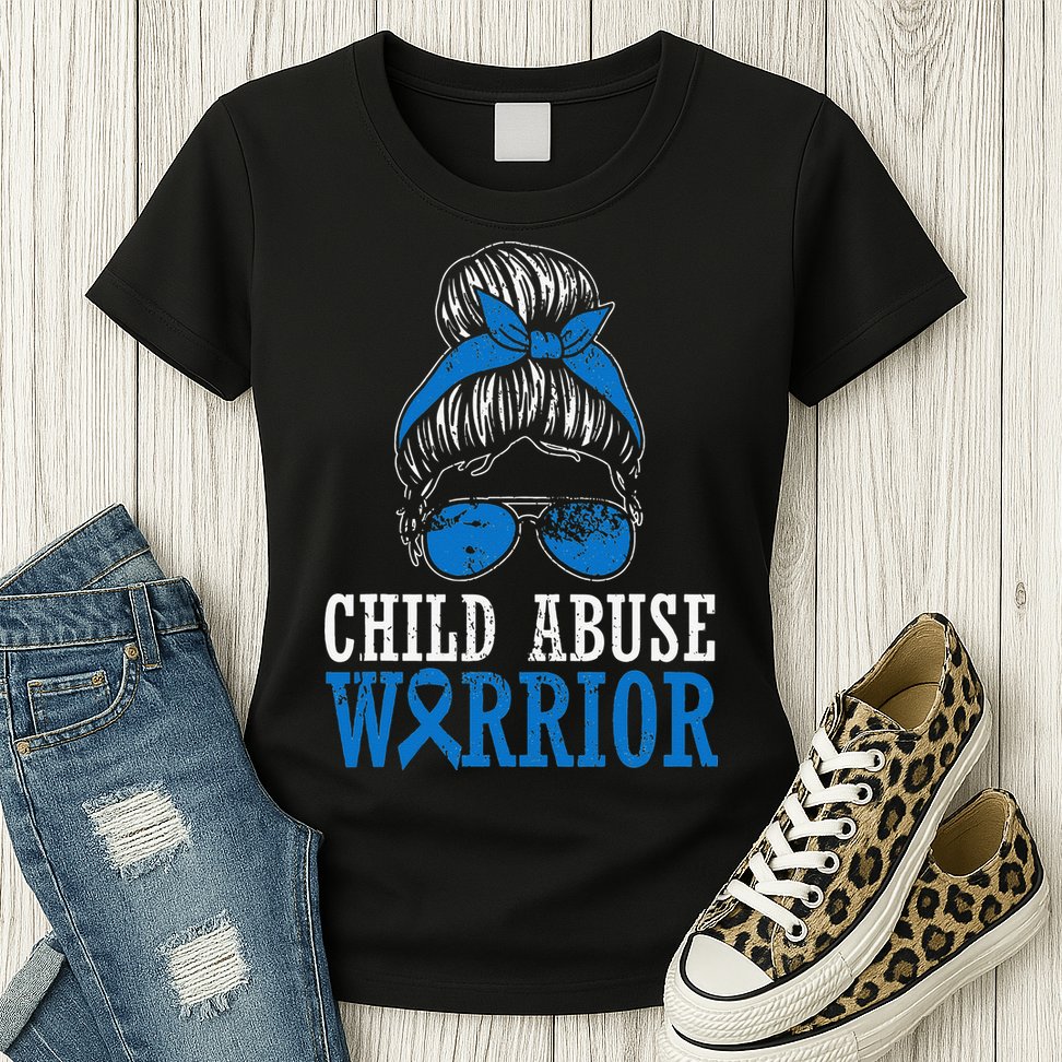 Stop Child Abuse Awareness Support Womens T-Shirt