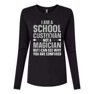 School Custodian Art For Custodian Appreciation Womens Cotton Relaxed Long Sleeve T-Shirt