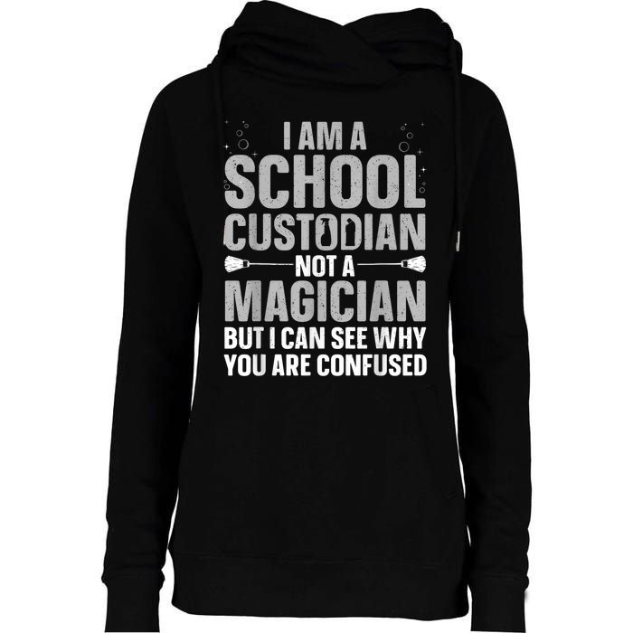 School Custodian Art For Custodian Appreciation Womens Funnel Neck Pullover Hood