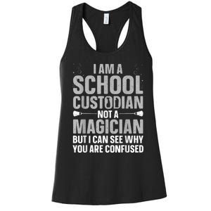 School Custodian Art For Custodian Appreciation Women's Racerback Tank