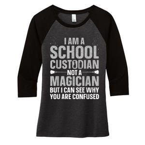 School Custodian Art For Custodian Appreciation Women's Tri-Blend 3/4-Sleeve Raglan Shirt