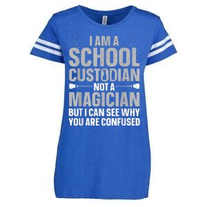 School Custodian Art For Custodian Appreciation Enza Ladies Jersey Football T-Shirt