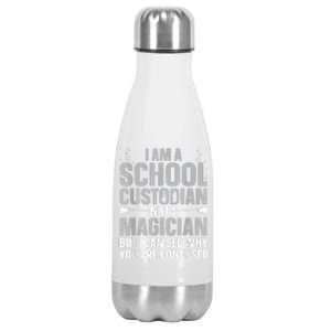 School Custodian Art For Custodian Appreciation Stainless Steel Insulated Water Bottle