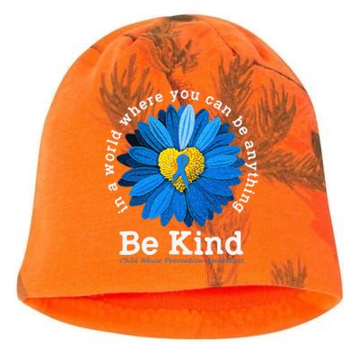 Stop Child Abuse Child Abuse Awareness Prevention Kati - Camo Knit Beanie