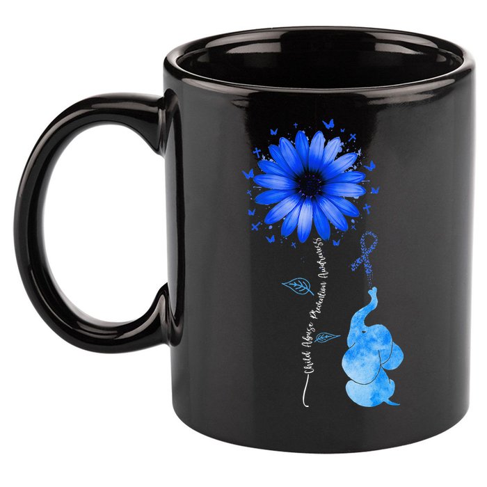 Stop Child Abuse Prevention Awareness Month 11oz C Handle Ceramic Mug