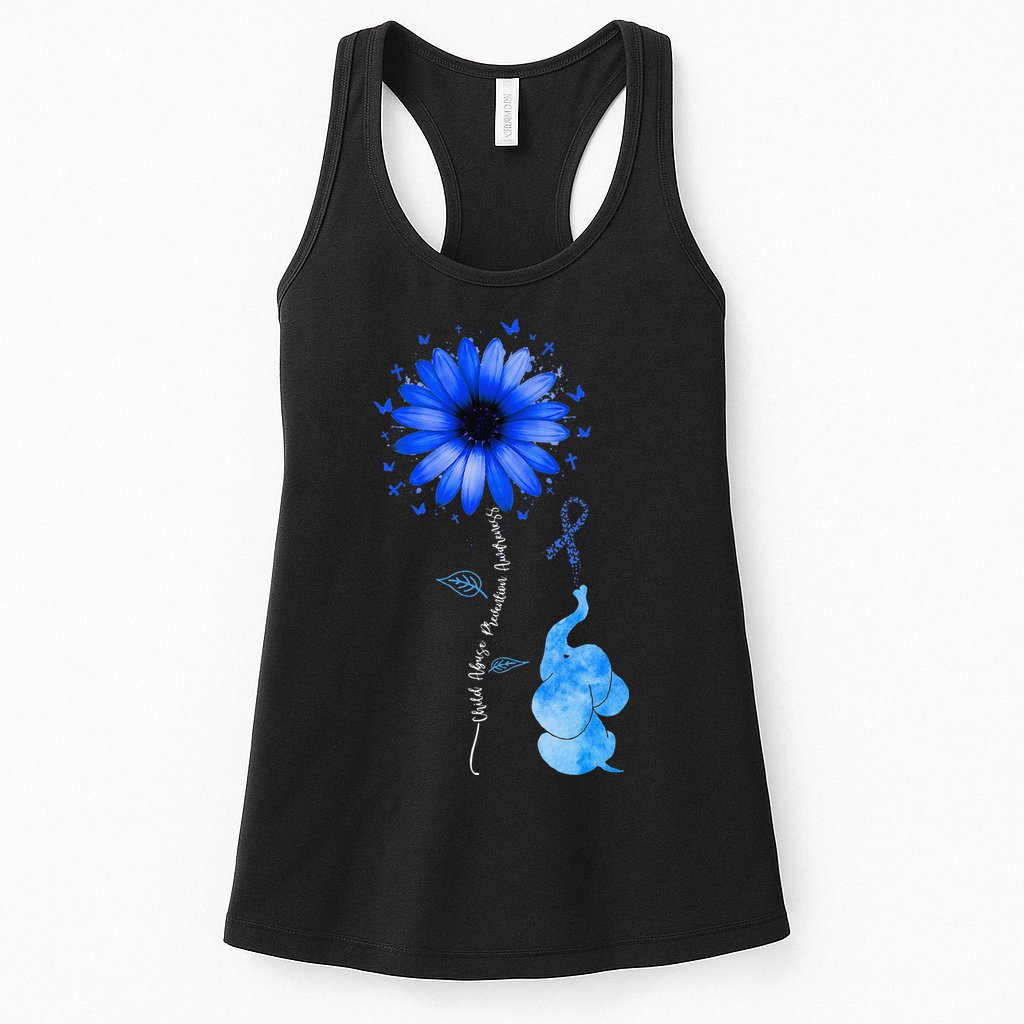 Stop Child Abuse Prevention Awareness Month Womens Tank Top