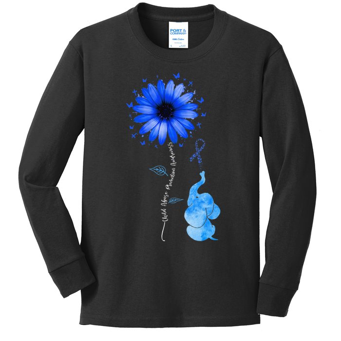 Stop Child Abuse Prevention Awareness Month Kids Long Sleeve Shirt