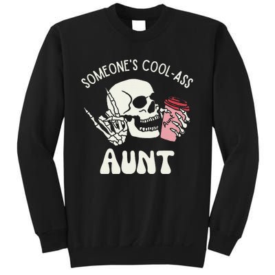 SomeoneS Cool Ass Aunt Cool Auntie Club Skull Skeleton Sweatshirt