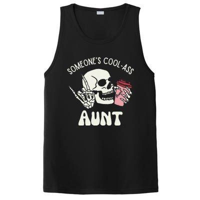 SomeoneS Cool Ass Aunt Cool Auntie Club Skull Skeleton PosiCharge Competitor Tank