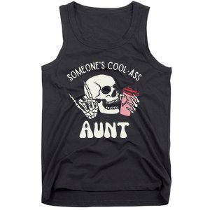 SomeoneS Cool Ass Aunt Cool Auntie Club Skull Skeleton Tank Top