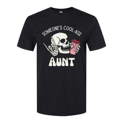 SomeoneS Cool Ass Aunt Cool Auntie Club Skull Skeleton Softstyle CVC T-Shirt