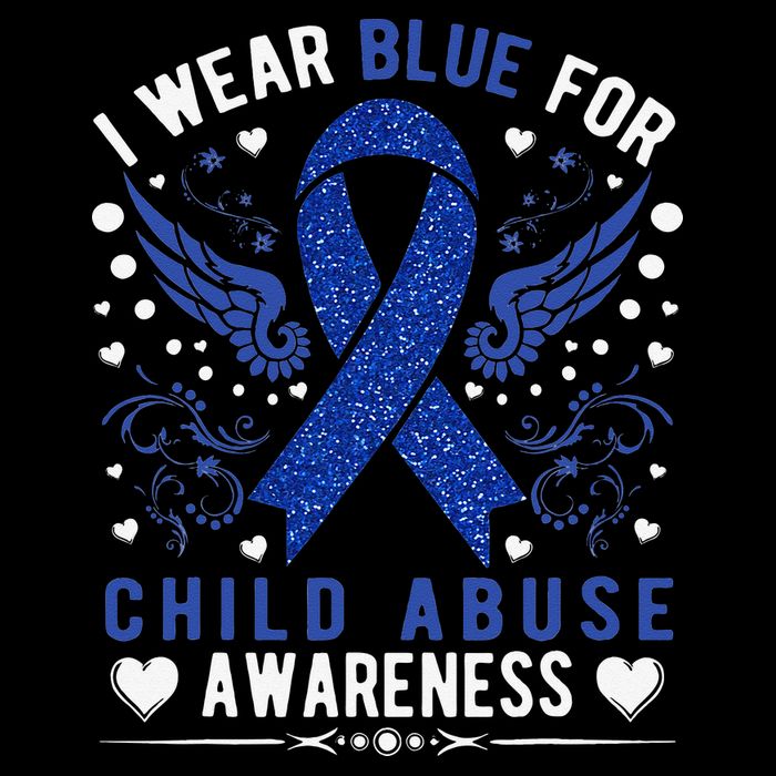 Stop Child Abuse Prevention Month Blue Ribbon Awareness Impact Tech Backpack