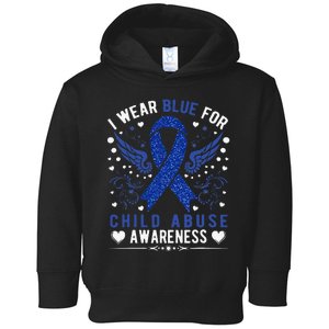 Stop Child Abuse Prevention Month Blue Ribbon Awareness Toddler Hoodie