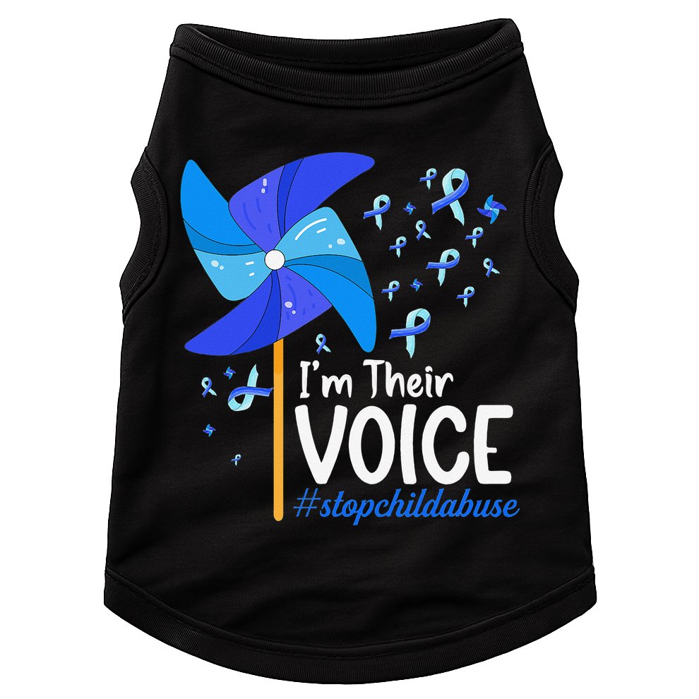 Stop Child Abuse Prevetion Awareness Month Rainbow Premium Doggie Tank