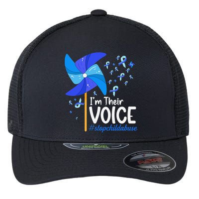 Stop Child Abuse Prevetion Awareness Month Rainbow Premium Flexfit Unipanel Trucker Cap