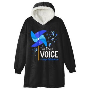 Stop Child Abuse Prevetion Awareness Month Rainbow Premium Hooded Wearable Blanket