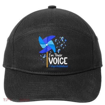 Stop Child Abuse Prevetion Awareness Month Rainbow Premium 7-Panel Snapback Hat