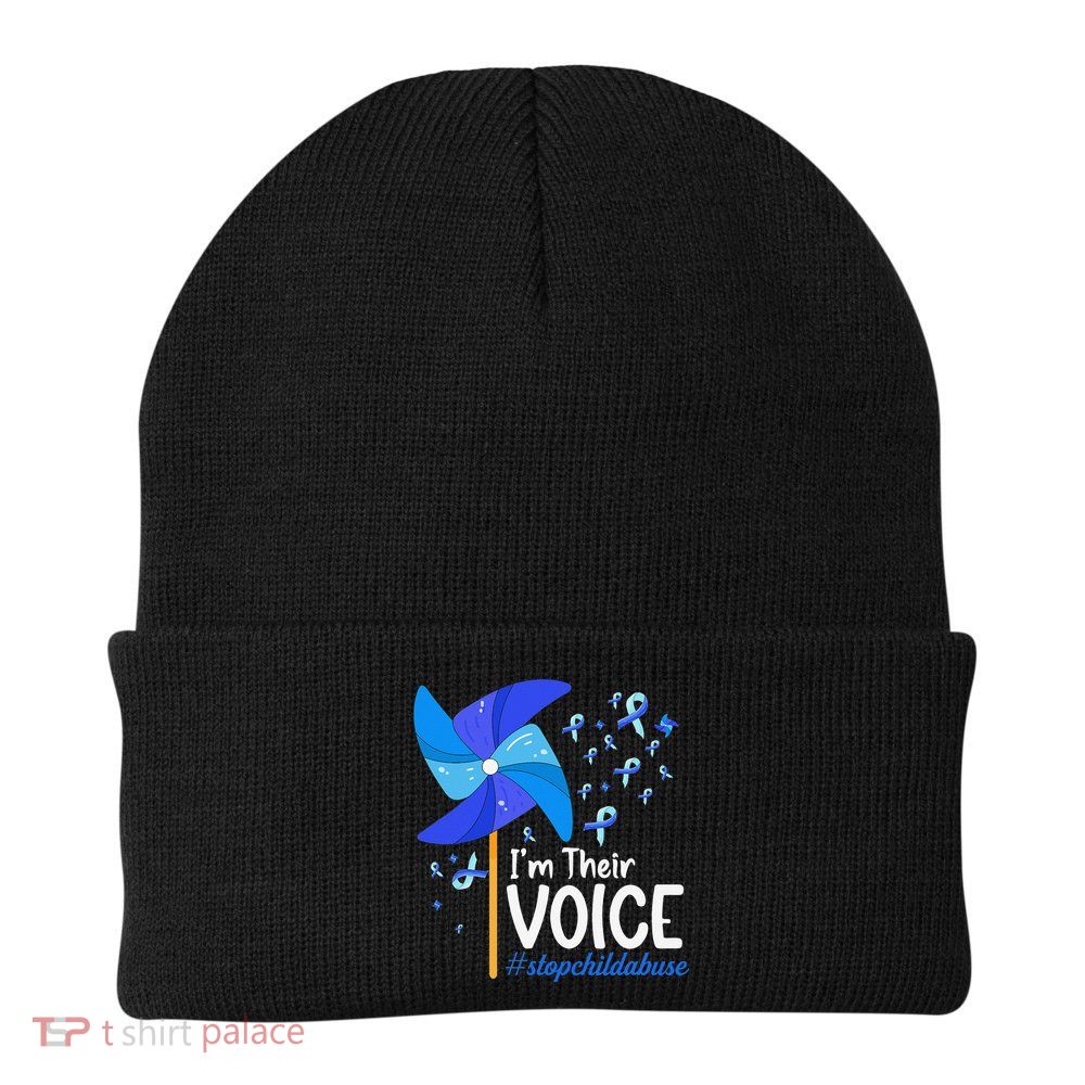 Stop Child Abuse Prevetion Awareness Month Rainbow Premium Beanie