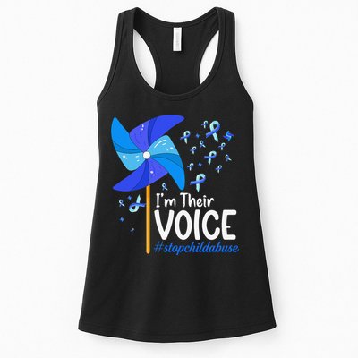 Stop Child Abuse Prevetion Awareness Month Rainbow Premium Womens Tank Top